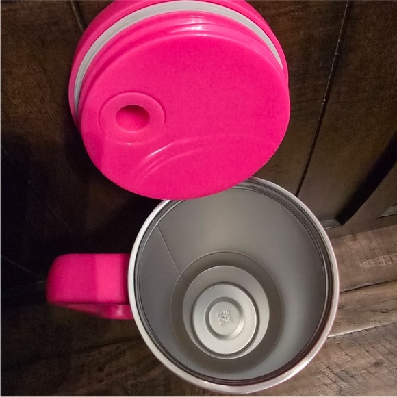 NWT 40oz Pink Tumbler with Handle and Straw - Picture 2 of 5